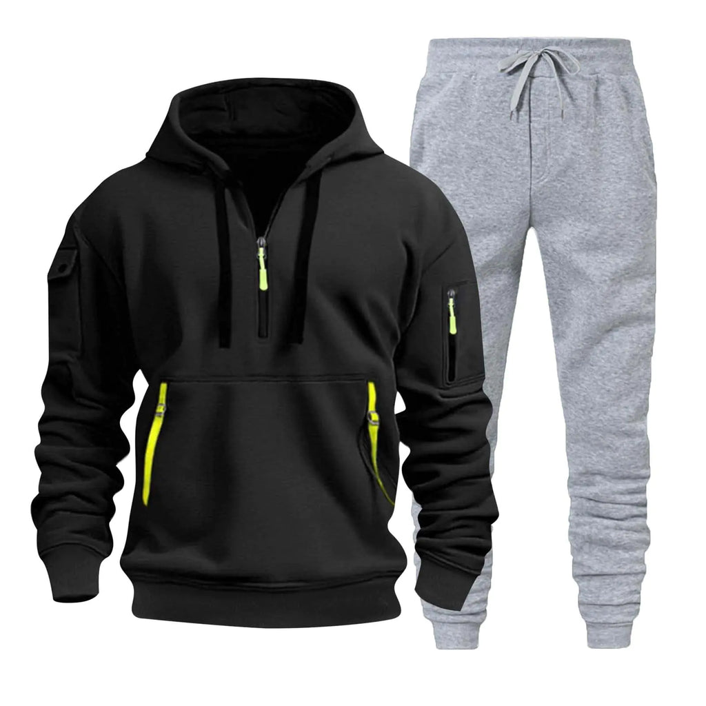 Mens Tracksuit 2 Piece Hoodies Casual Jogging Gym