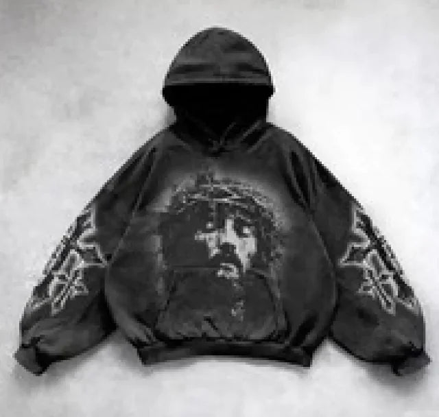Hooded Printed Hip Hop Y2G
