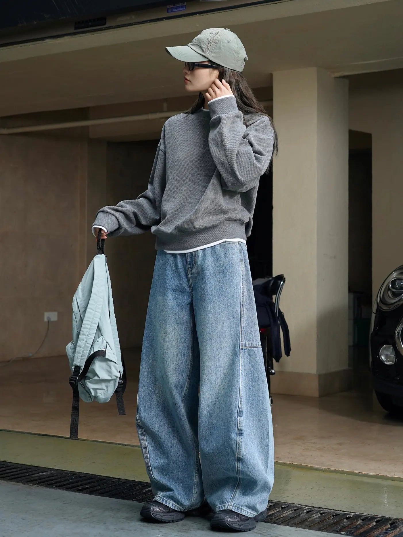 Jeans Women's Blue Hollow Design