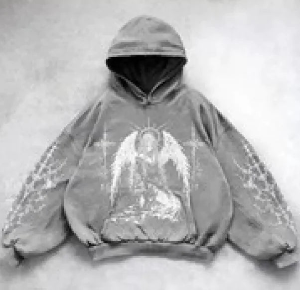 Hooded Printed Hip Hop Y2G
