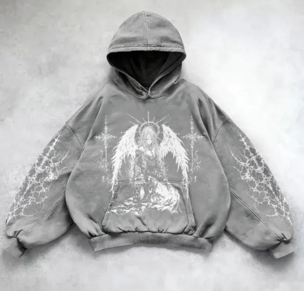 Hooded Printed Hip Hop Y2G