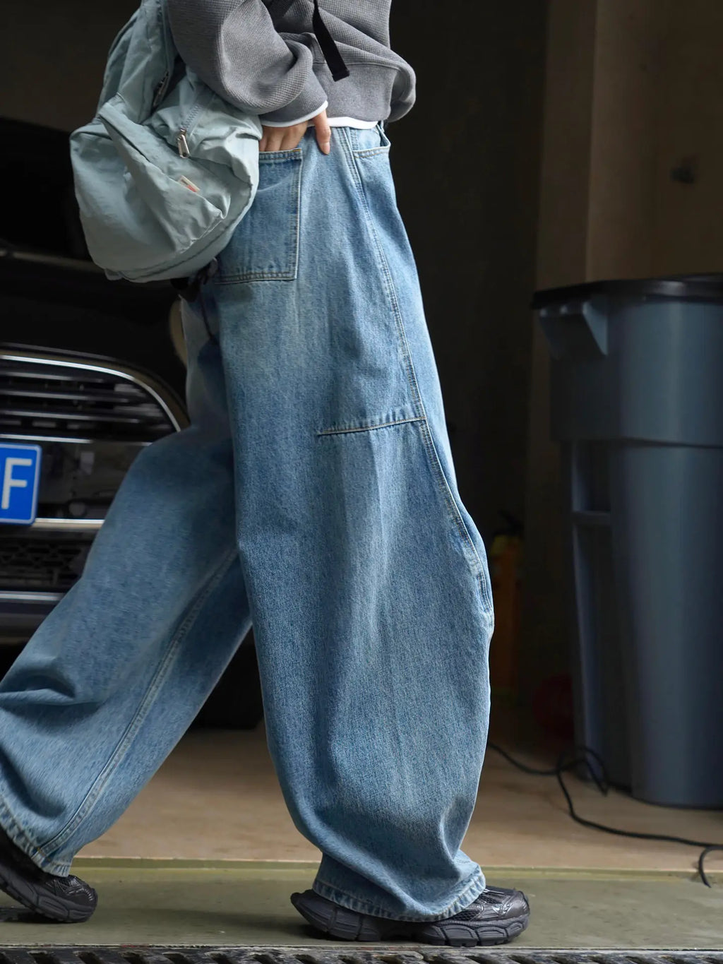 Jeans Women's Blue Hollow Design